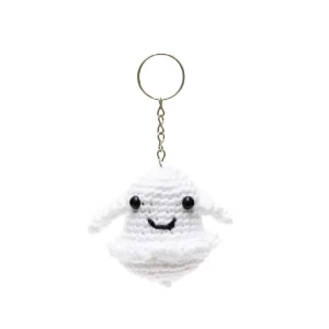Chaveiro fantasminha em amigurumi - Artesanato e Personalizados