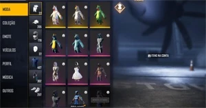 CONTA DE FREE FIRE COM 2 ANGELICAL -  467 CAMISAS - 3 EVOLUT