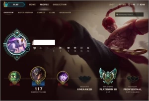 Conta PLATINA 3, 32 CHAMPS, 7 SKINS, BORDA PLATINA, MMR BOM - League of Legends LOL