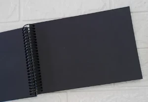 Caderno de Mensagens com Folhas Pretas 18 x 27 cm - Artesanato e Personalizados
