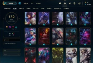 Conta lol com 132 skins + Diamante 4 - League of Legends