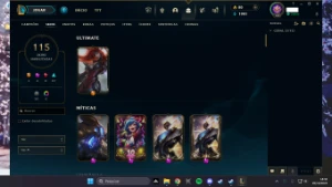 Conta lol top, falta 18 campeões 115 skins - League of Legends