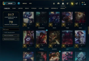 Conta Unranked com 70 Champs e 46 Skins (Ex Bronze) - League of Legends LOL