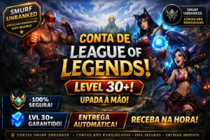 Conta Lol Unranked, 4 Skins, Upada Na Mão, Lvl 32 - League of Legends