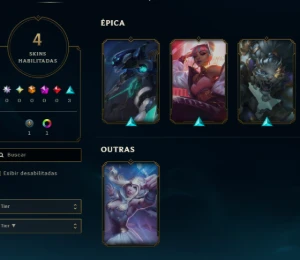 Conta Lol Unranked, 4 Skins, Upada Na Mão, Lvl 32 - League of Legends