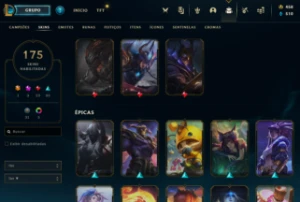 Conta Lol Com 175 Skins Com Mais De +1800 Reais Gasto - League of Legends