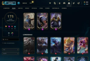 Conta Lol Com 175 Skins Com Mais De +1800 Reais Gasto - League of Legends