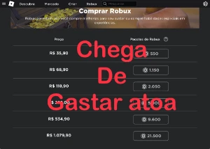 Robux - Direto na conta - Entrega Imediata - Roblox