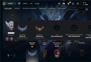 Conta prata 4 com TODOS os champs e 143 Skins - League of Legends LOL