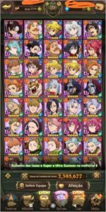 Conta The Seven deadly sins Grand cross - Outros