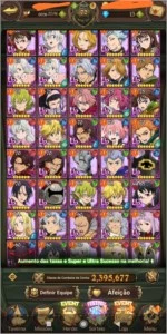 Conta The Seven deadly sins Grand cross - Outros