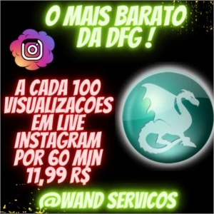 VISULIZACAO PARA LIVE INSTAGRAM 60MIN ! O MAIS BARATO DA DFG - Redes Sociais