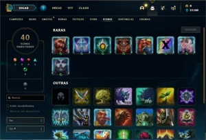 Conta ouro 1 com 21 Champs e 1 Skins + 6 Fragmentos - League of Legends LOL