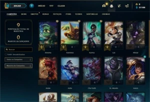 Conta ouro 1 com 21 Champs e 1 Skins + 6 Fragmentos - League of Legends LOL