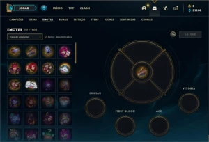 Conta ouro 1 com 21 Champs e 1 Skins + 6 Fragmentos - League of Legends LOL