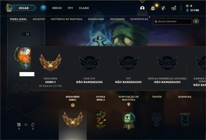 Conta ouro 1 com 21 Champs e 1 Skins + 6 Fragmentos - League of Legends LOL