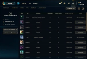 Conta ouro 1 com 21 Champs e 1 Skins + 6 Fragmentos - League of Legends LOL