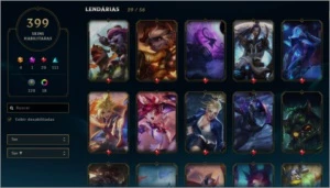CONTA DE  LOL Plat 1 - 399 SKINS - League of Legends