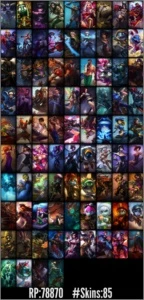 CONTA LOL BORDA GOLD / 120 CAMPEÕES / 85 SKINS - League of Legends