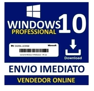 Licença Windows 10 Pro vitalícia - Original - C\ Serial Key