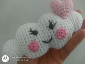 Nuvem de Amor em crochê