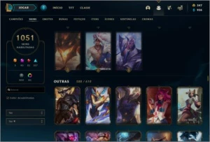 Conta LoL 1k+ skins, platina IV. - League of Legends
