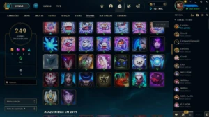 Conta de Lol de 2014, mais de 198 skins vários ícones e bord - League of Legends