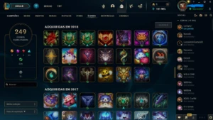 Conta de Lol de 2014, mais de 198 skins vários ícones e bord - League of Legends