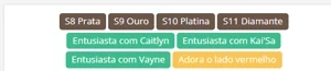 conta lol plat 4 muitas skins - League of Legends