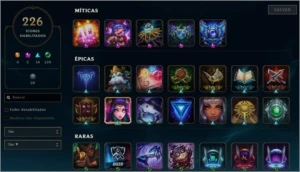 CONTA LOL 236 SKINS+ 226 ICONES - League of Legends