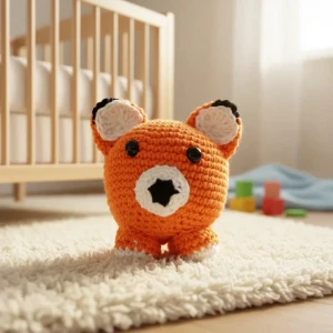 Raposa Bola Amigurumi Artesanal para Bebê - Artesanato e Personalizados