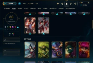 Prata 4 com 120 Champs e 60 Skins ( Mais de 150 Jogos ) - League of Legends LOL