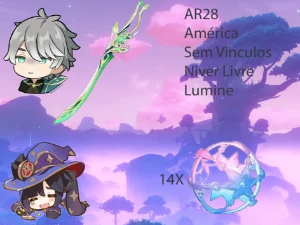 AR28 - Alhaitham + BIS + Mona + 14 tiros - Genshin Impact