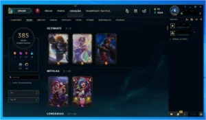 LEague of legends 385 skins todos os champs diamant SS2 LOL