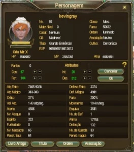 Vendo Conta no MMORPG Perfect World PW