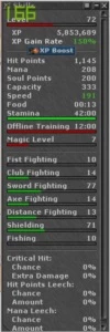 Knight LVL 72 Relembra / Skills 78/71 ML 7 - Tibia