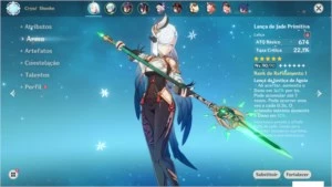 AR 55 HUTAO (c1), LANÇA DE JADE, SHENHE +4 CINCO ESTRELAS - Genshin Impact