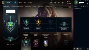 CONTA LOL: COM 35 SKINS - 76 CHAMPIONS - BORDA PLATINA - League of Legends