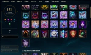 CONTA LOL: COM 35 SKINS - 76 CHAMPIONS - BORDA PLATINA - League of Legends