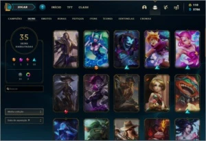 CONTA LOL: COM 35 SKINS - 76 CHAMPIONS - BORDA PLATINA - League of Legends