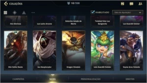 ESMERALDA I + 10 SKINS + 250 WLD CORES + 23 CAMPEÕES + PASSE - League of Legends: Wild Rift LOL WR
