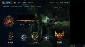 Conta League ofLegends Gol V 171 Skins - League of Legends LOL