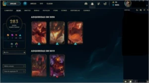 Conta League Of Legends - Platina |nível 250 |283 skins LOL