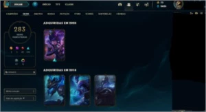 Conta League Of Legends - Platina |nível 250 |283 skins LOL