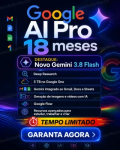 Google AI Pro 18m + 5TB Gdrive + VEO 3/FLOW | 30D Garantia - Inteligência Artificial