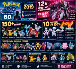 Conta Pokémon Go Level 60 | Desde 2019