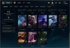 Conta platina 1 BARATA com 1 skin e 28 champs - League of Legends LOL