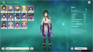 Conta Genshin Impact AR 30 Xiao + Lança de Jade