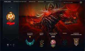 CONTA PLATINA 4 - League of Legends LOL