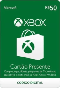 Gift Card Microsoft Xbox One R$50,00